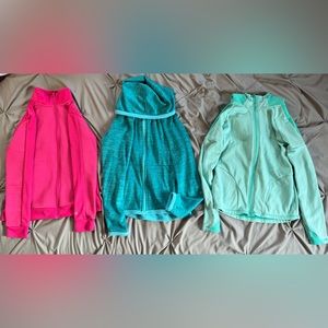 3 cute girls zip ups.
